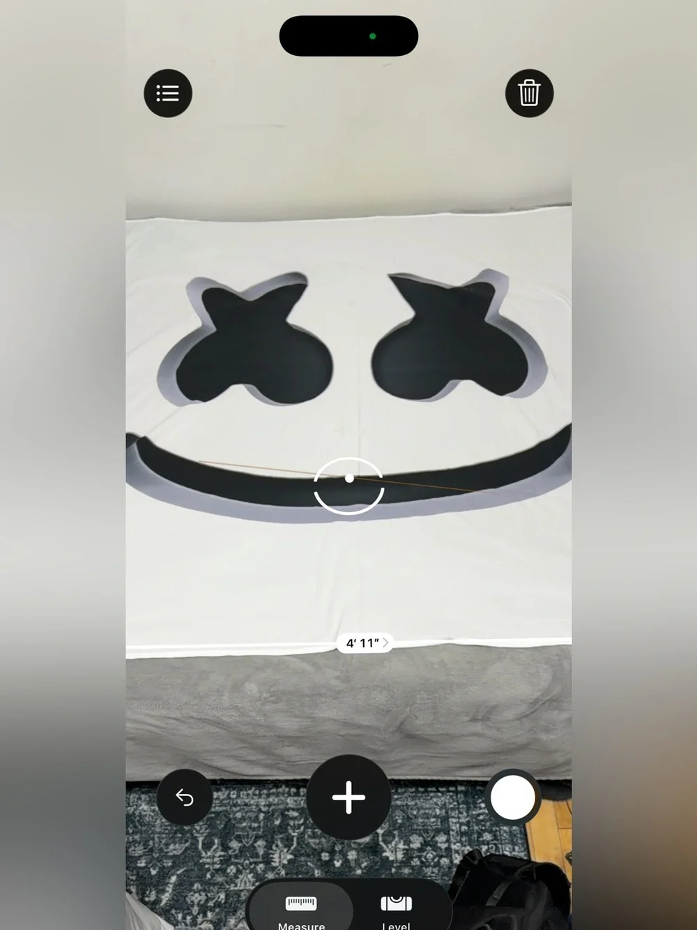 White Marshmello Face Tapestry